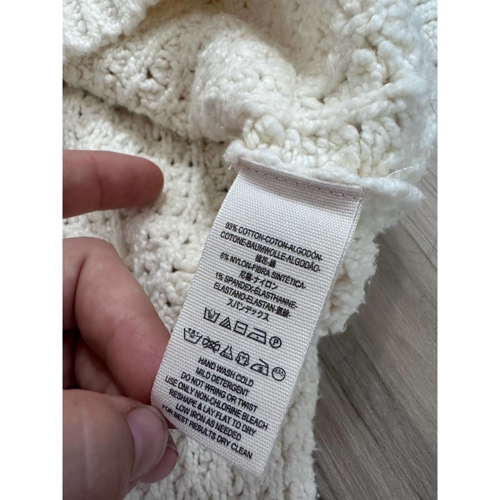 NWT free people ivory sky scraper pull over high low knitted vest - Picture 8 of 9